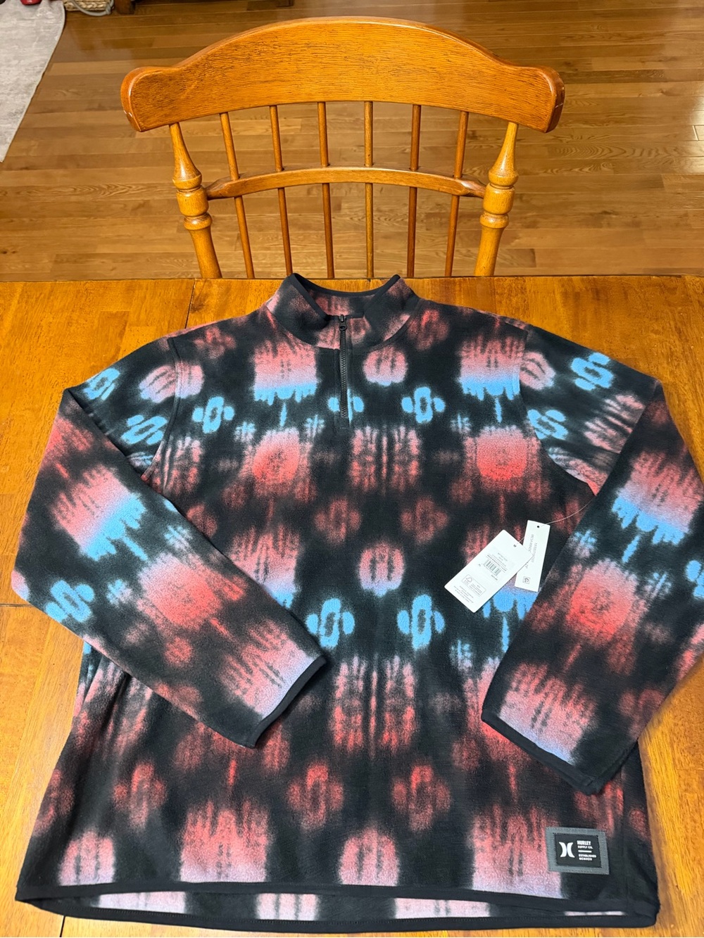 Brand New Hurley Men's Mesa Windchill 1/4 Zip Fleece Pullover Jacket Size XL